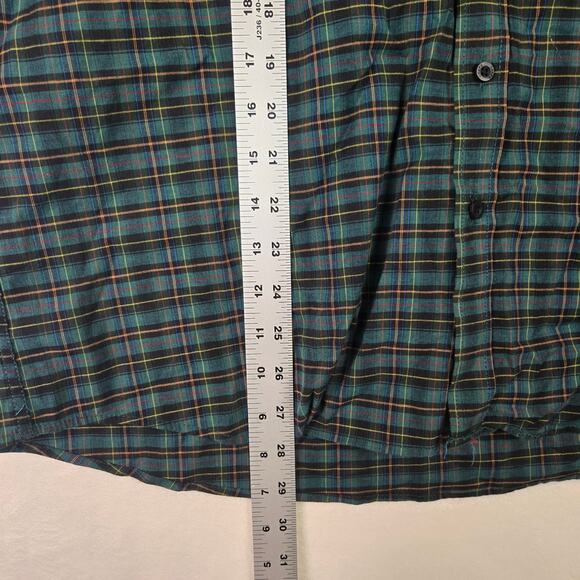 Chaps Dress Shirt Button Down Long Sleeve Mens Large Green 0673 - Picture 8 of 9